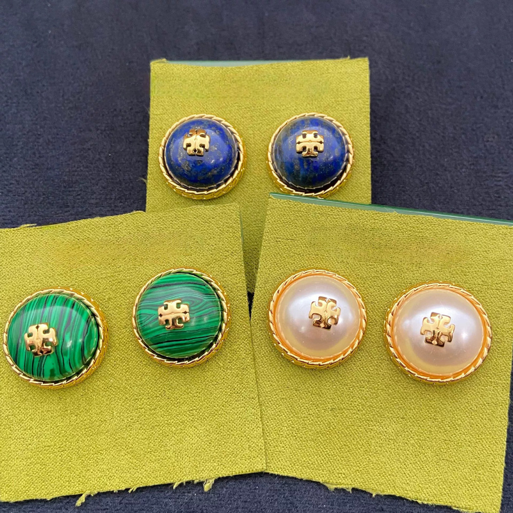 Tory Burch Letter Enamel Earrings
